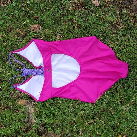 Pink Prana One-piece Swimsuit Med - Picture 4 of 5
